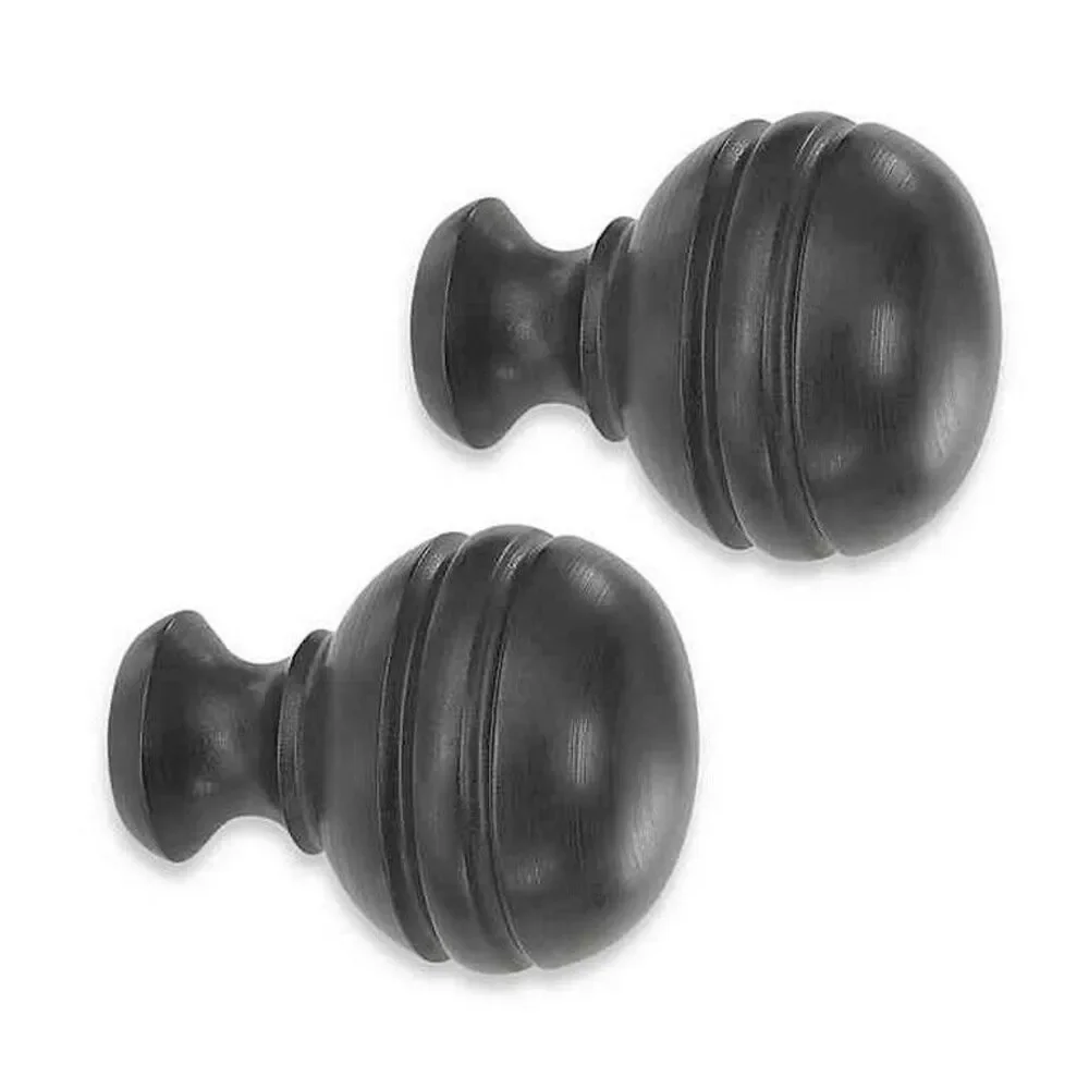 Cambria Classic Orbit Curtain Rod Finials in Oil Rubbed Bronze Set of 2 Metal